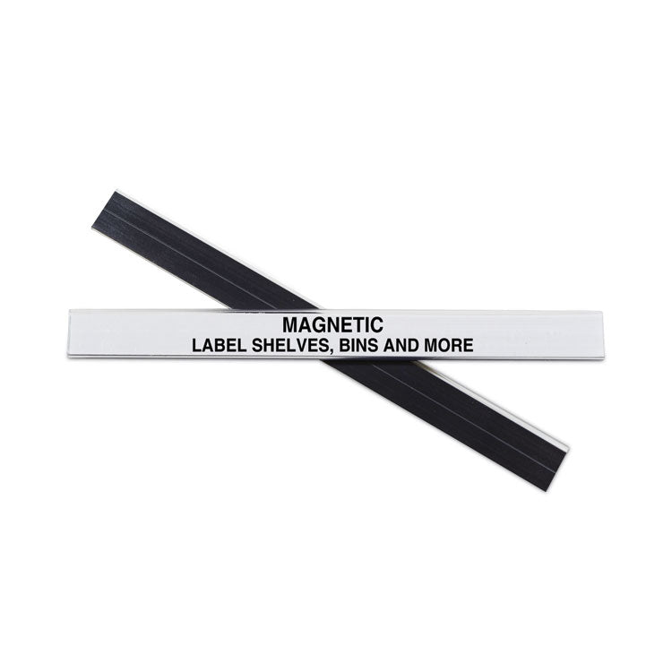 C-Line - HOL-DEX Magnetic Shelf/Bin Label Holders, Side Load, 0.5 x 6, Clear, 10/Box