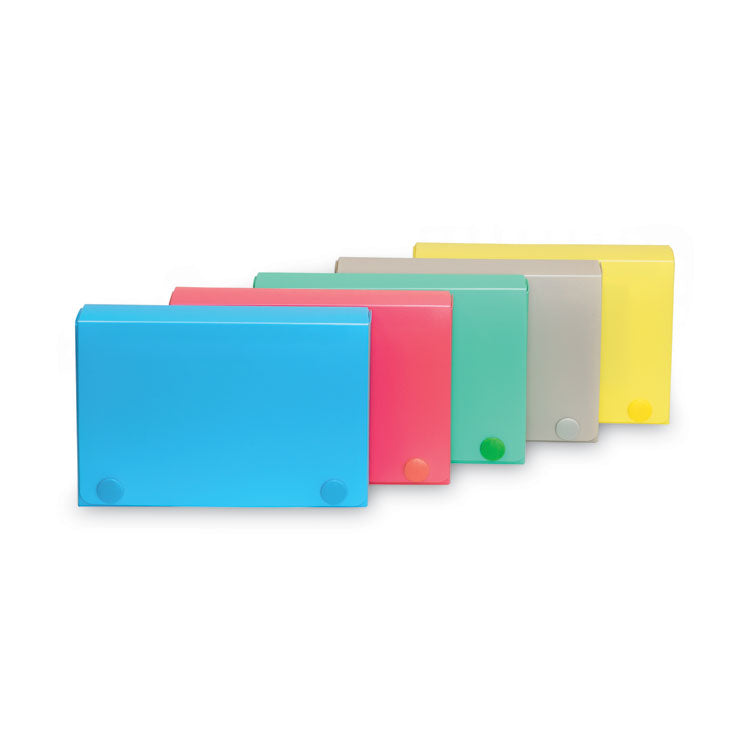 C-Line - Index Card Case, Holds 100 3 x 5 Cards, 5.38 x 1.25 x 3.5, Polypropylene, Assorted Colors