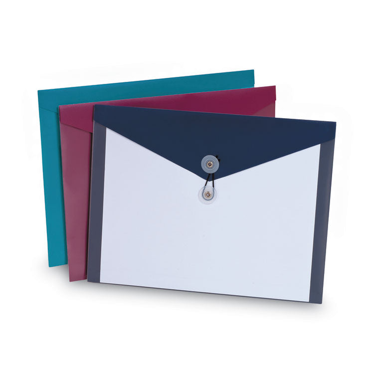 Pendaflex - Poly Envelopes, Letter Size, Assorted Colors, 4/Pack