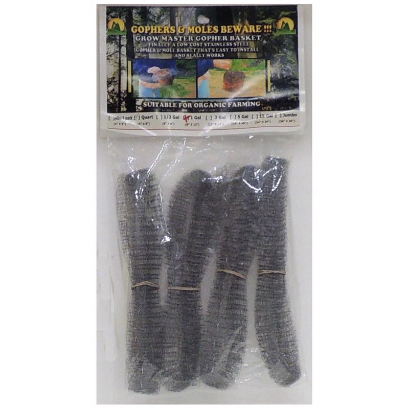 GROW MASTER - Grow Master 9 in. W Gray Stainless Steel Gopher Wire Basket