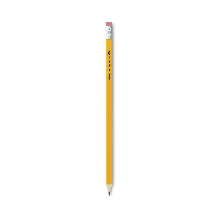 Universal - #2 Pre-Sharpened Woodcase Pencil, HB (#2), Black Lead, Yellow Barrel, 24/Pack