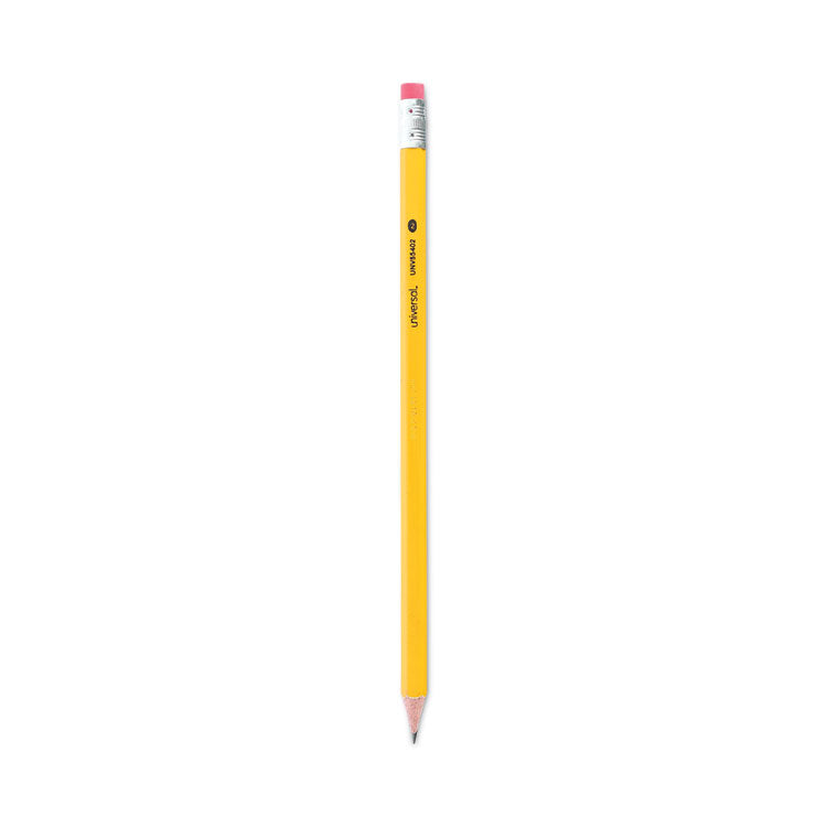 Universal - #2 Pre-Sharpened Woodcase Pencil, HB (#2), Black Lead, Yellow Barrel, 72/Pack