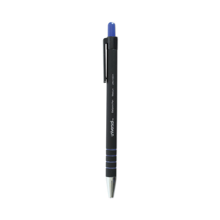 Universal - Ballpoint Pen, Retractable, Medium 1 mm, Blue Ink, Blue Barrel, Dozen