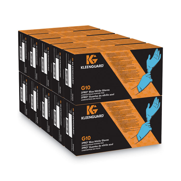 KleenGuard - G10 2PRO Nitrile Gloves, Blue, Large, 100/Box