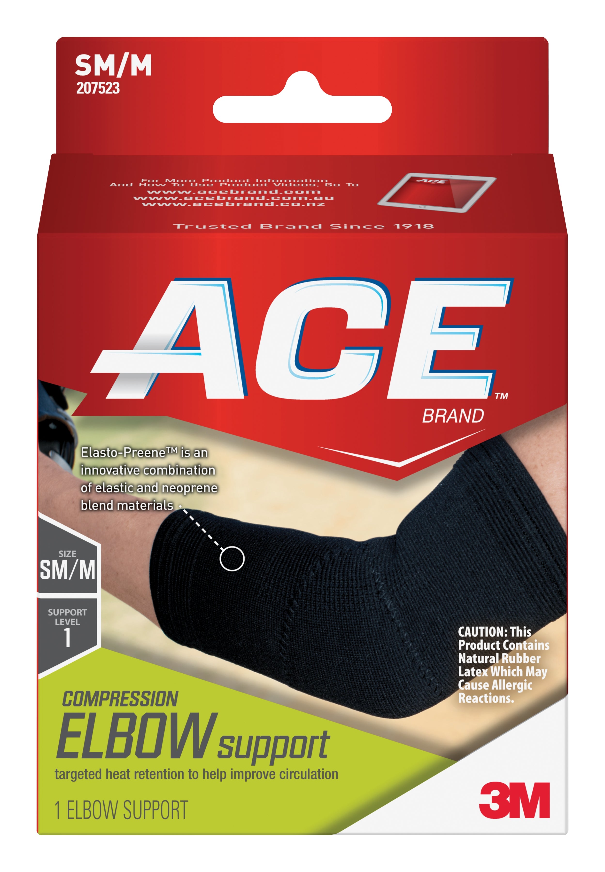 3M Company - Elbow Support 3M™ Ace™ Small / Medium Left or Right Elbow Black [1/EA]