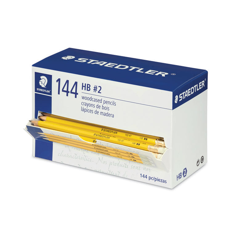 Staedtler - Woodcase Pencil, HB (#2), Black Lead, Yellow Barrel, 144/Pack