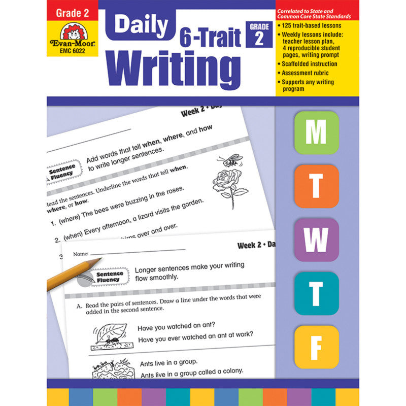 EVAN-MOOR - Daily 6-Trait Writing Book, Grade 2