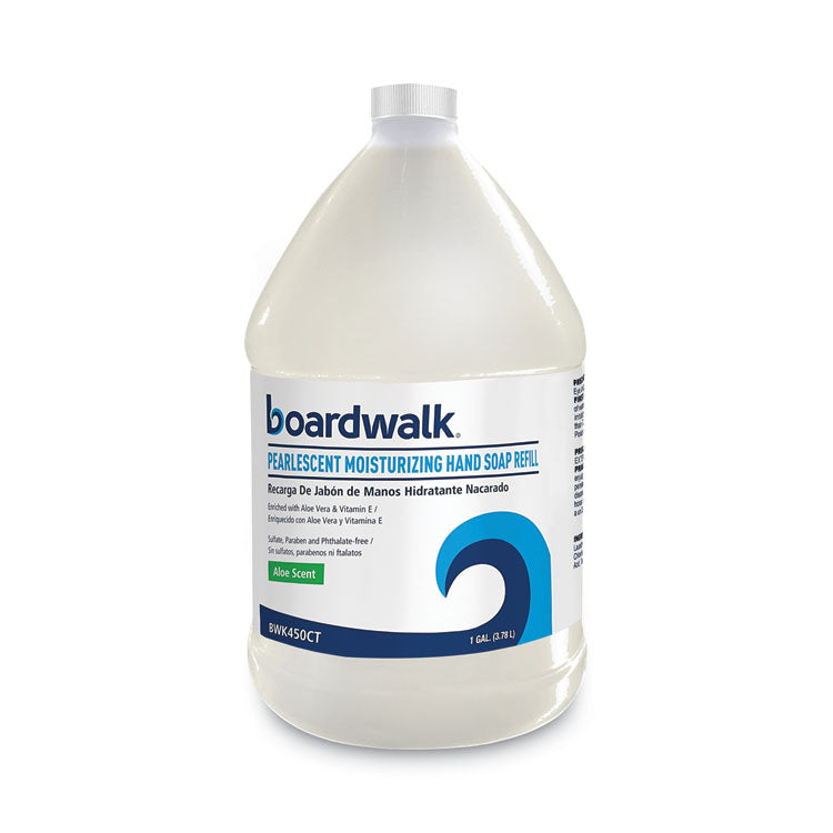 Boardwalk - Pearlescent Moisturizing Liquid Hand Soap Refill, Aloe Scent, 1 gal Bottle, 4/Carton