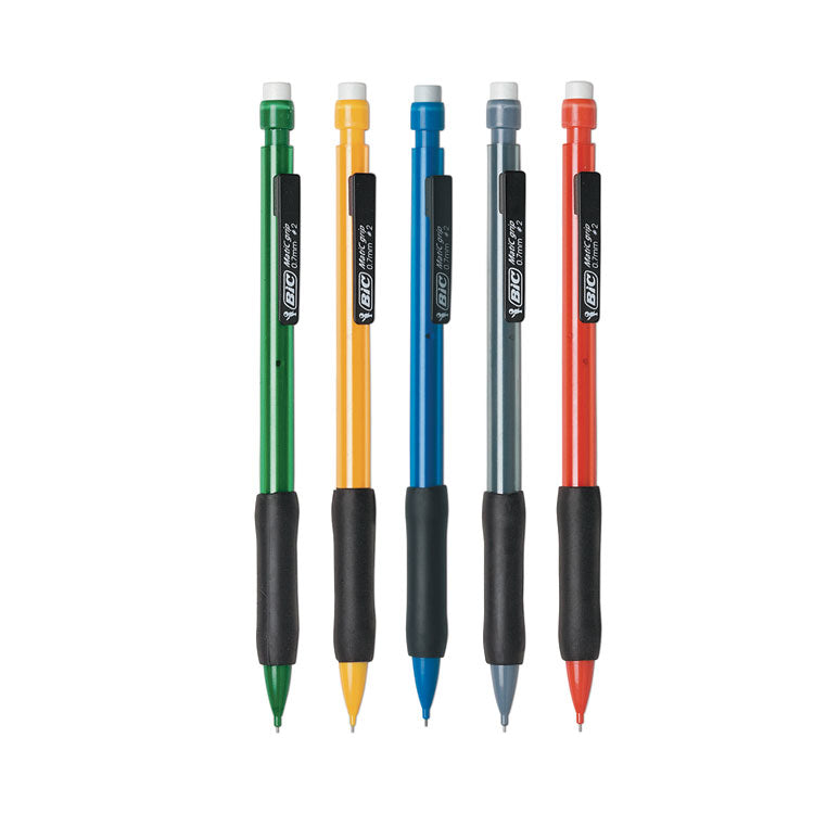 BIC - Xtra-Comfort Mechanical Pencil, 0.7 mm, HB (#2.5), Black Lead, Assorted Barrel Colors, Dozen