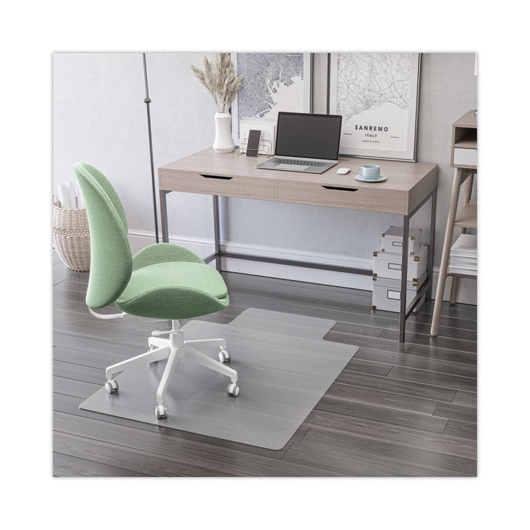 deflecto - EconoMat All Day Use Chair Mat for Hard Floors, Flat Packed, 46 x 60, Lipped, Clear