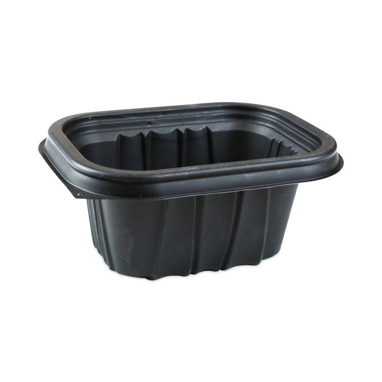 Pactiv Evergreen - EarthChoice Entree2Go Takeout Container, 12 oz, 5.65 x 4.25 x 2.57, Black, Plastic, 600/Carton