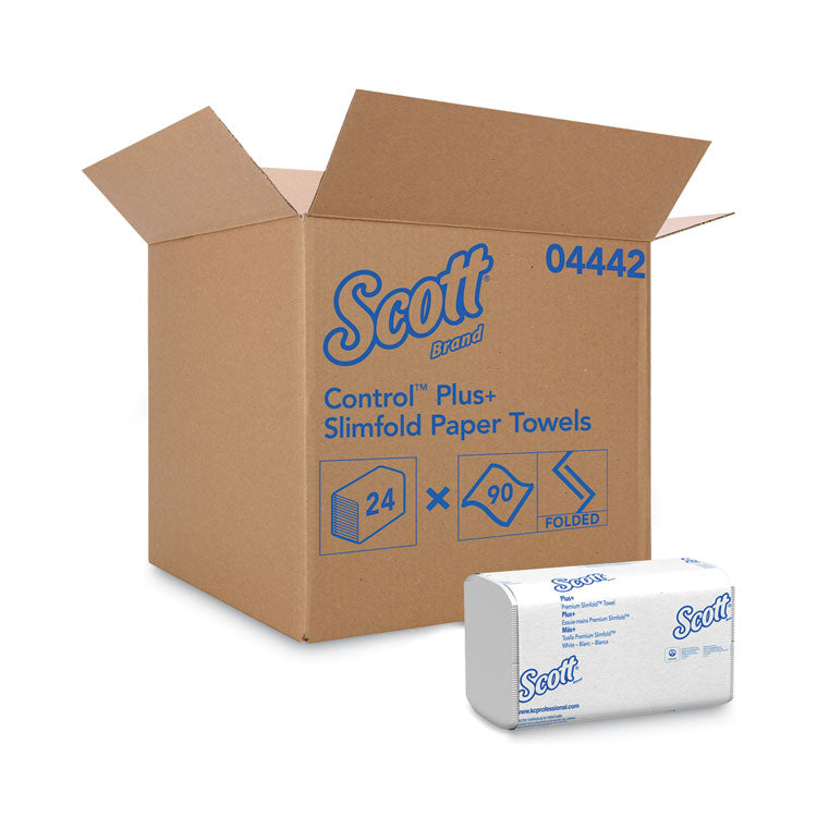 Scott - Control Slimfold Towels, 7.5 x 11.6, White, 90/Pack, 24 Packs/Carton