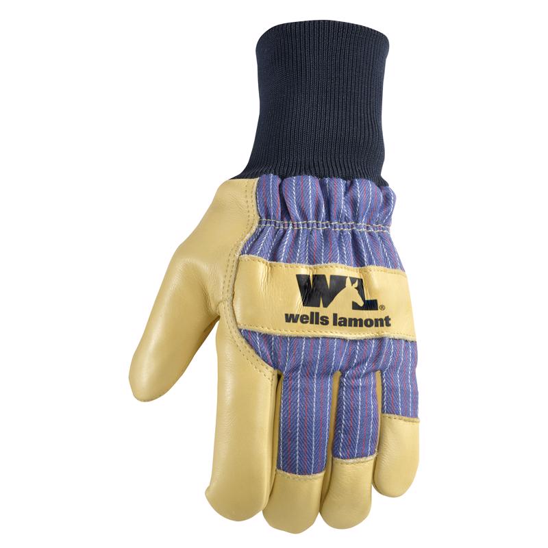 WELLS LAMONT - Wells Lamont Men's Outdoor Cold Weather Work Gloves Blue/Tan L 1 pk