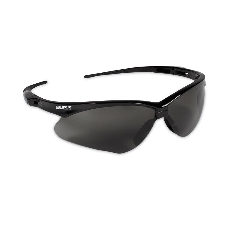 KleenGuard - V30 Nemesis Safety Glasses, Black Frame, Smoke Anti-Fog Lens