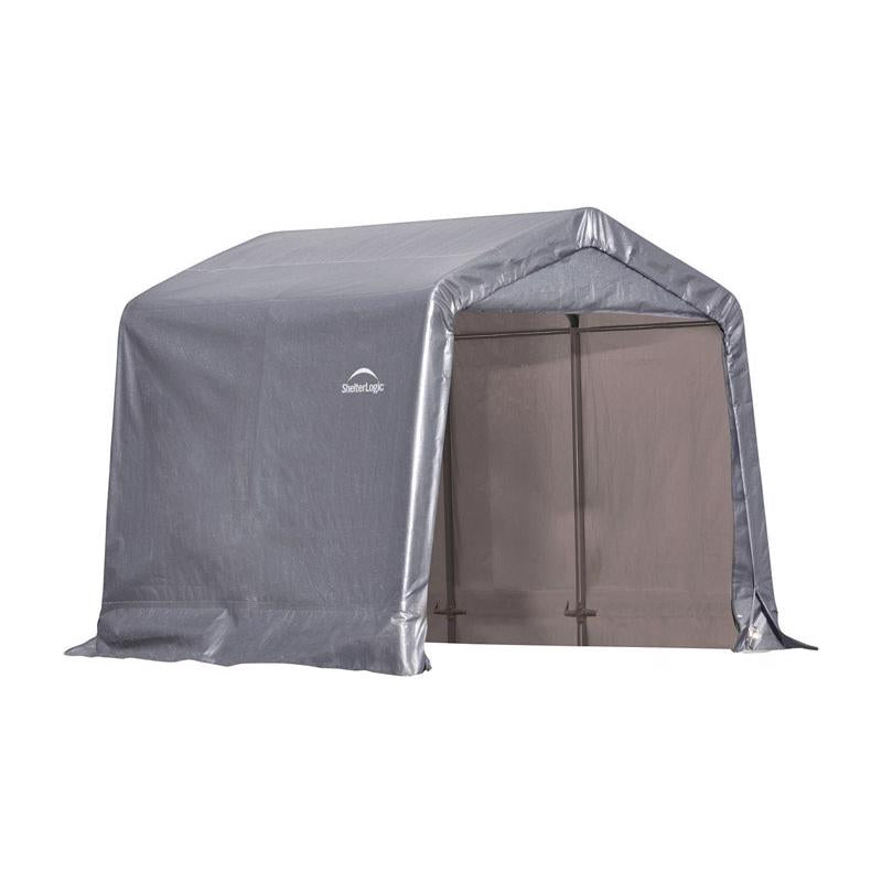 SHELTERLOGIC - ShelterLogic Shed-in-a-Box 8 ft. x 8 ft. Polyester Horizontal Peak Storage Shed without Floor Kit