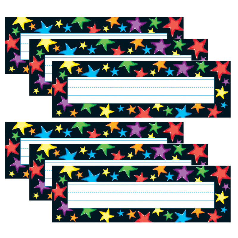 TREND - Gel Stars Desk Toppers® Name Plates, 36 Per Pack, 6 Packs