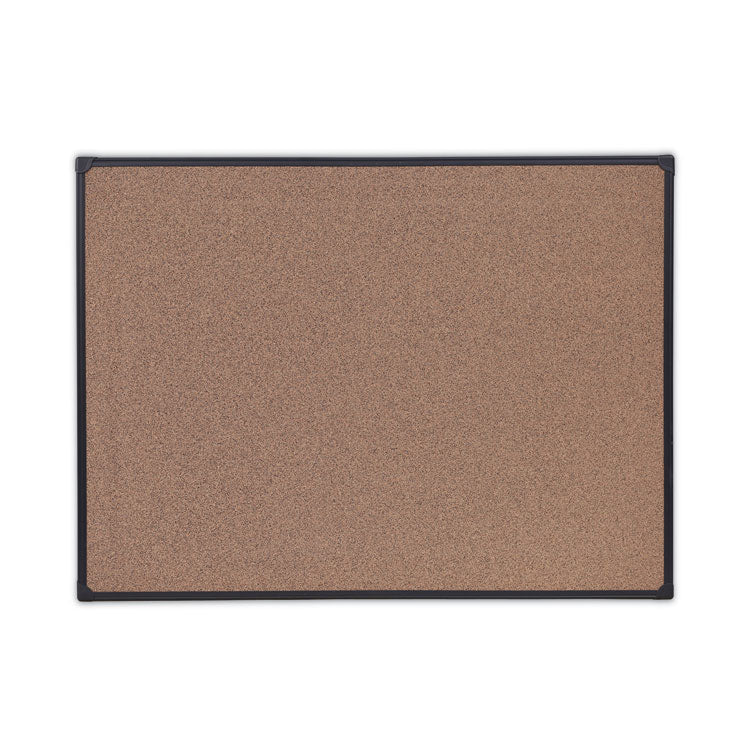 Universal - Tech Cork Board, 48 x 36, Brown Surface, Black Aluminum Frame