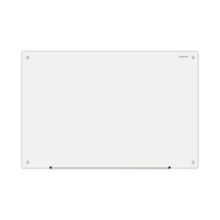 Universal - Frameless Glass Marker Board, 36 x 24, White Surface