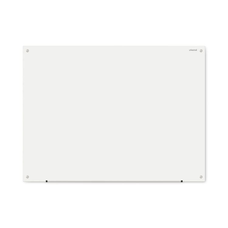 Universal - Frameless Glass Marker Board, 48 x 36, White Surface