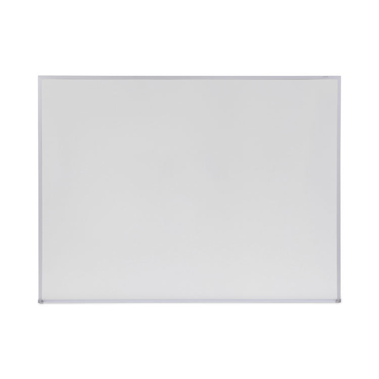 Universal - Melamine Dry Erase Board with Aluminum Frame, 48 x 36, White Surface, Anodized Aluminum Frame