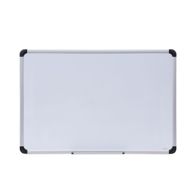 Universal - Magnetic Steel Dry Erase Marker Board, 36 x 24, White Surface, Aluminum/Plastic Frame