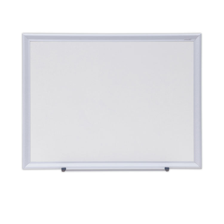 Universal - Deluxe Melamine Dry Erase Board, 24 x 18, Melamine White Surface, Silver Aluminum Frame