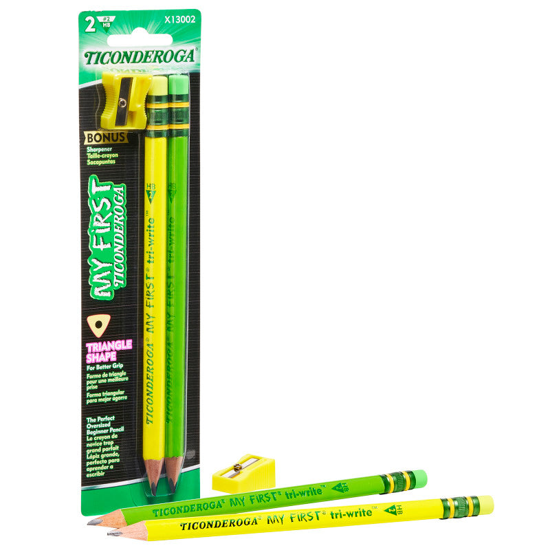 My First® Tri-Write™ Wood-Cased Pencils, Neon Assorted, 2 Count