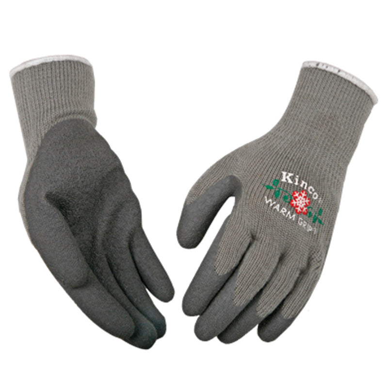 KINCO - Kinco Warm Grip S Latex Coated Thermal Gray Dipped Gloves