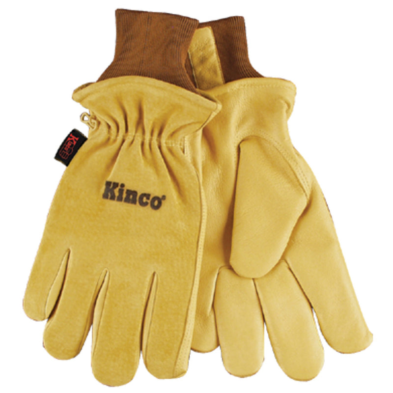 KINCO - Kinco Men's Indoor/Outdoor Knit Wrist Work Gloves Gold XL 1 pair