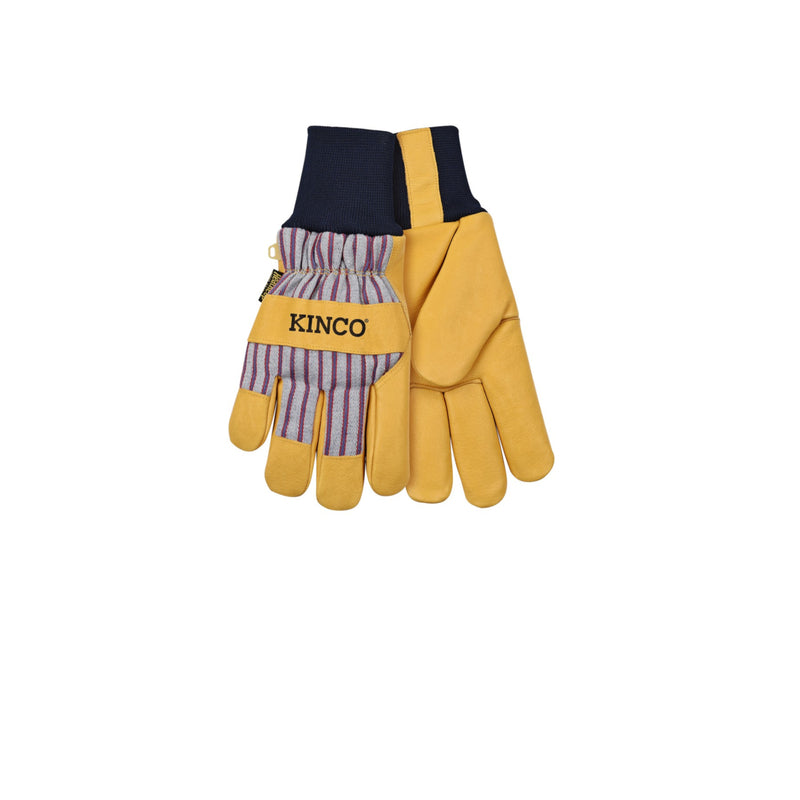 KINCO - Kinco Men's Outdoor Knit Wrist Work Gloves Yellow L 1 pair