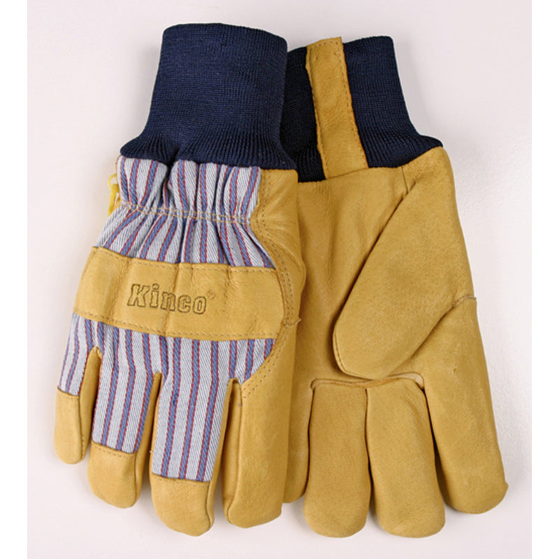 KINCO - Kinco Men's Outdoor Knit Wrist Work Gloves Yellow S 1 pair