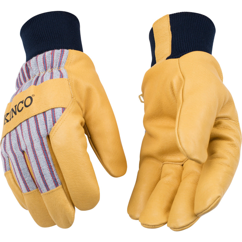 KINCO - Kinco Men's Outdoor Knit Wrist Work Gloves Yellow M 1 pair