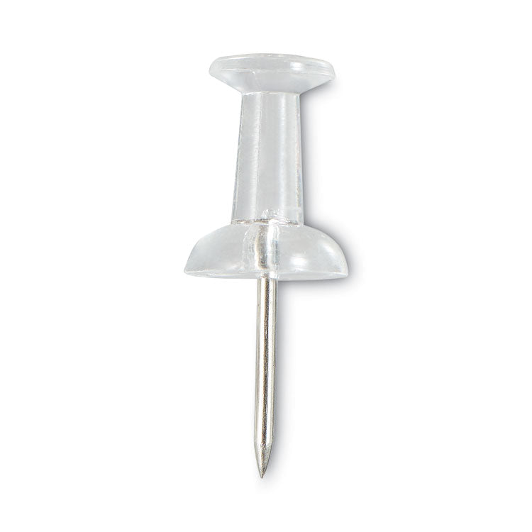 Universal - Clear Push Pins, Plastic, Clear, 0.38", 400/Pack