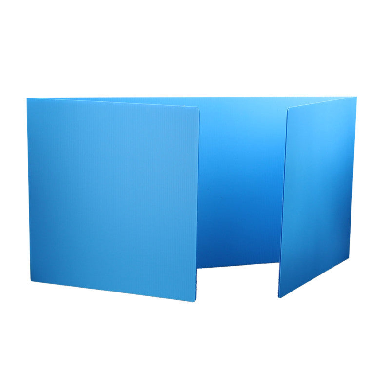 FLIPSIDE PRODUCTS - Premium Plastic Study Carrels, Blue, 12" x 46.5", Pack of 24