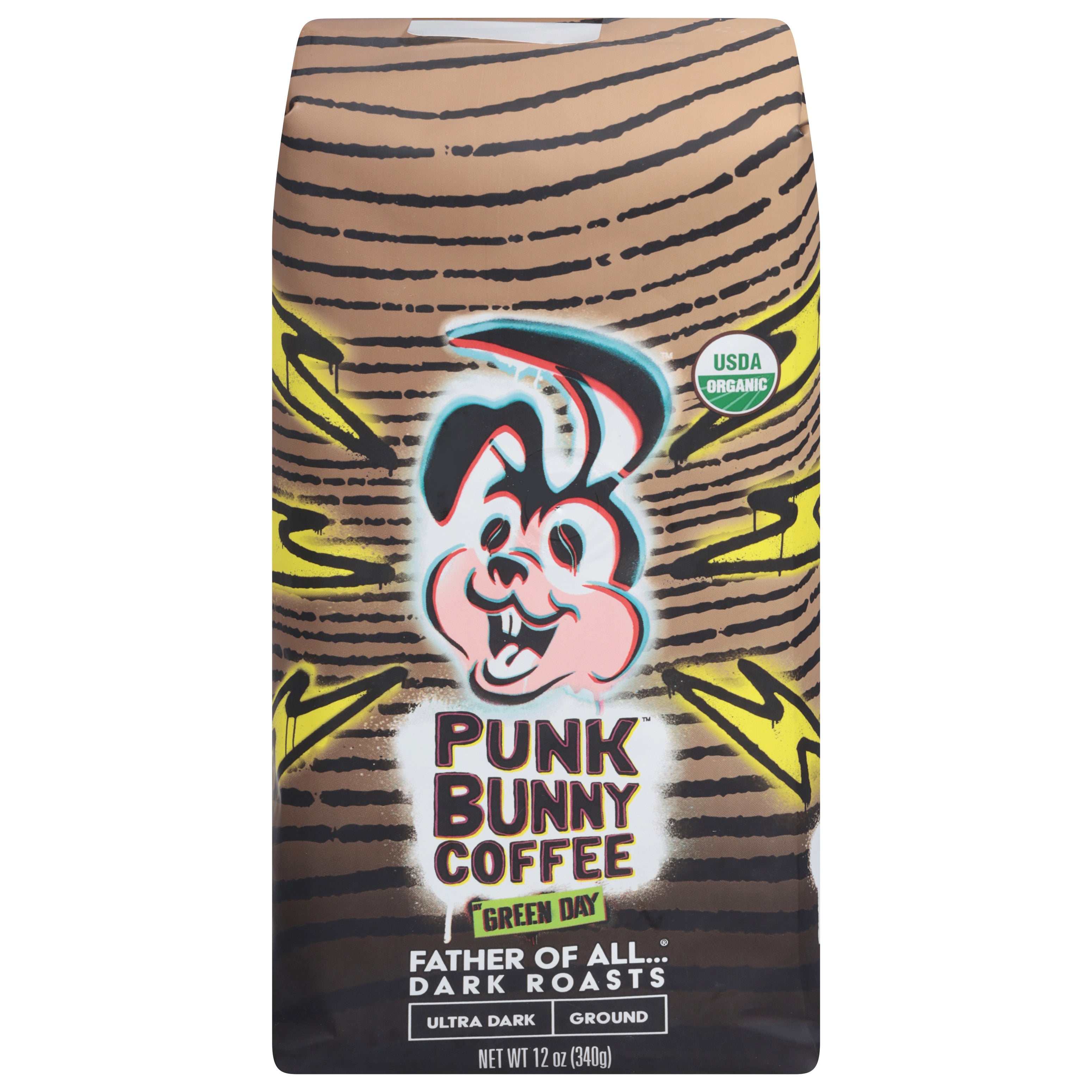 Punk Bunny Coffee Ground Ultra Dark Dark Roast Coffee 12 oz - Case of 6