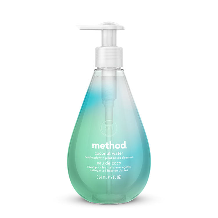 Method - Gel Hand Wash, Coconut Waters, 12 oz Pump Bottle, 6/Carton