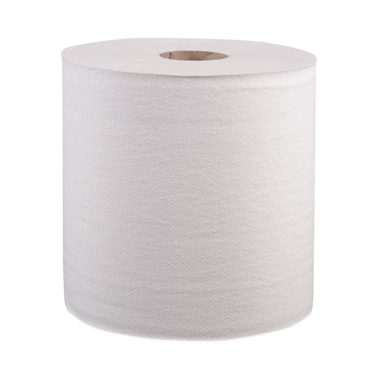 Windsoft - Hardwound Roll Towels, 8" x 800 ft, White, 6 Rolls/Carton