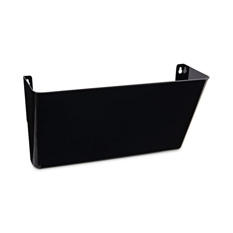 Universal - Wall File Pockets, Plastic, Letter Size, 13" x 4.13" x 7", Black