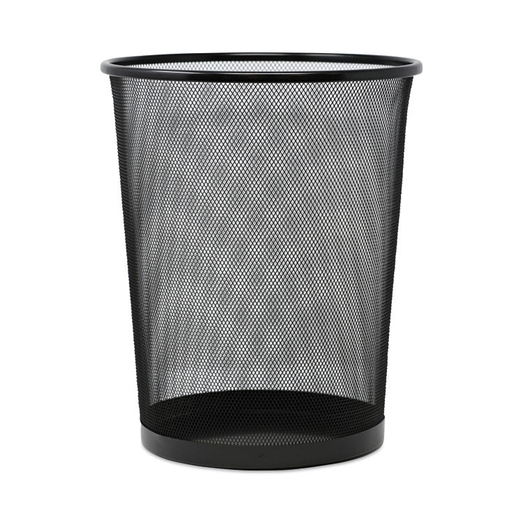 Universal - Mesh Wastebasket, 18 qt, Steel Mesh, Black