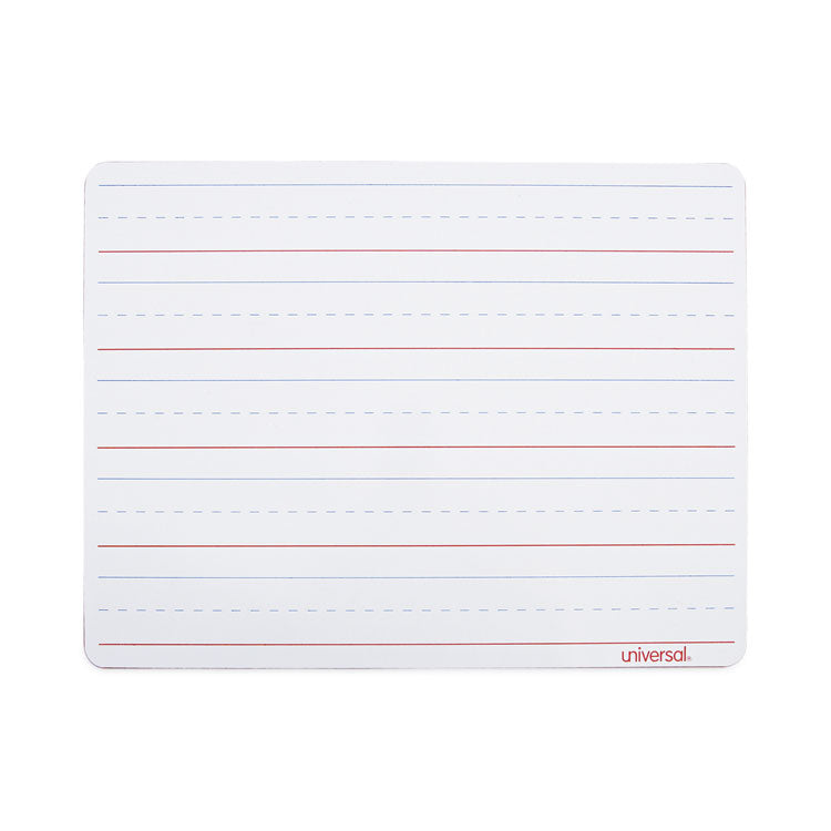 Universal - Lap/Learning Dry-Erase Board, Lined, 11 3/4" x 8 3/4", White, 6/Pack