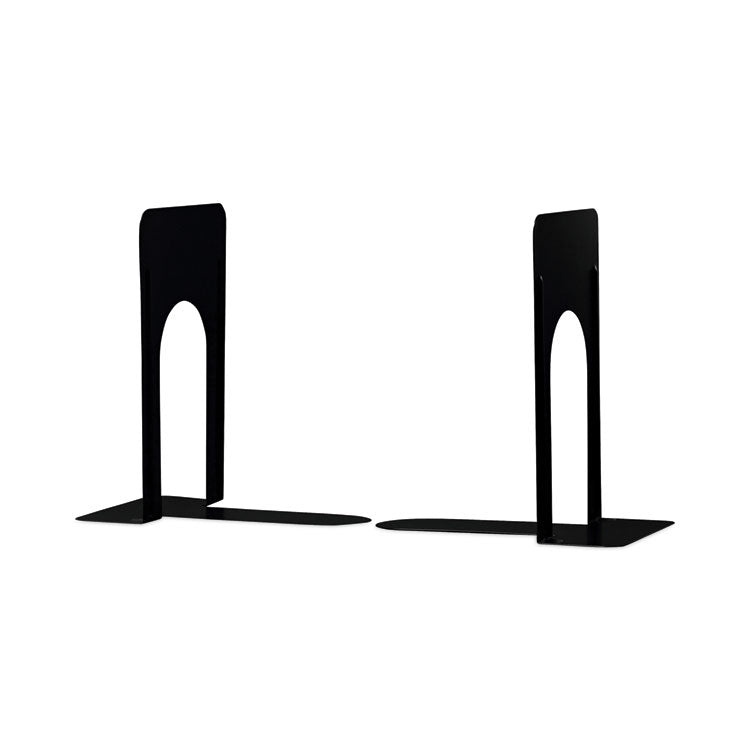 Universal - Economy Bookends, Standard, 5.88 x 8.25 x 9, Heavy Gauge Steel, Black, 1 Pair