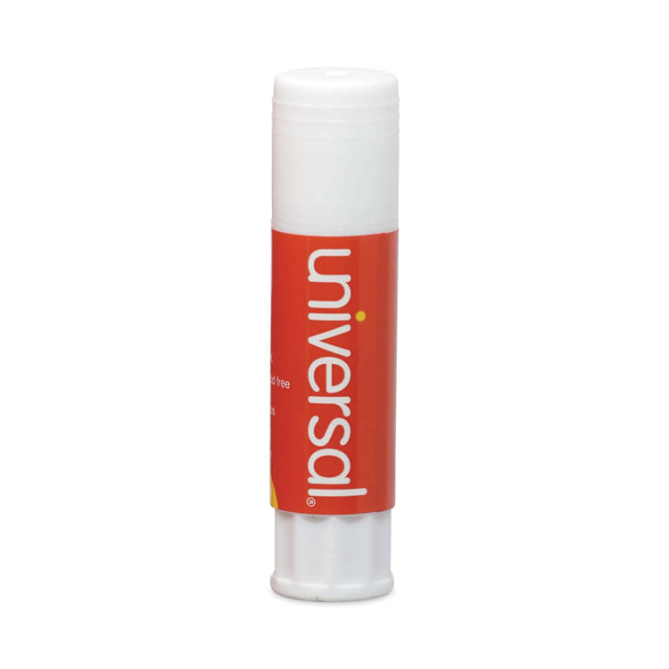 Universal - Glue Stick, 0.74 oz, Applies and Dries Clear, 12/Pack