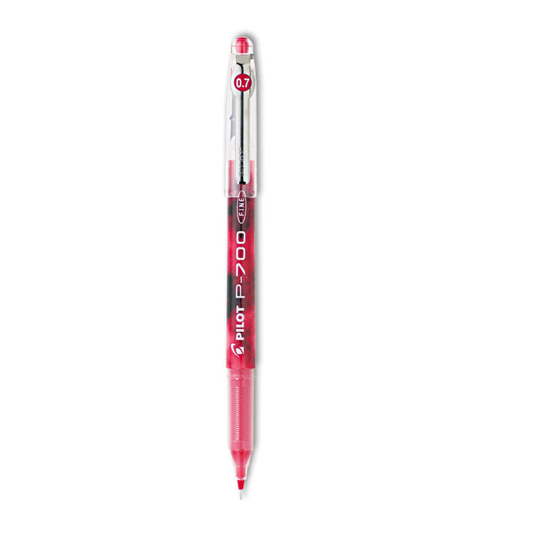 Pilot - Precise P-700 Gel Pen, Stick, Fine 0.7 mm, Red Ink, Red Barrel, Dozen