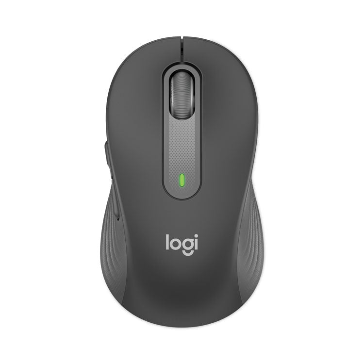 Logitech - Signature M650 for Business Wireless Mouse, Large, 2.4 GHz Frequency, 33 ft Wireless Range, Right Hand Use, Graphite