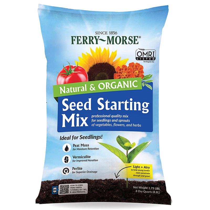 FERRY-MORSE - Ferry-Morse Organic Flower and Vegetable Seed Starting Mix 8 qt - Case of 12