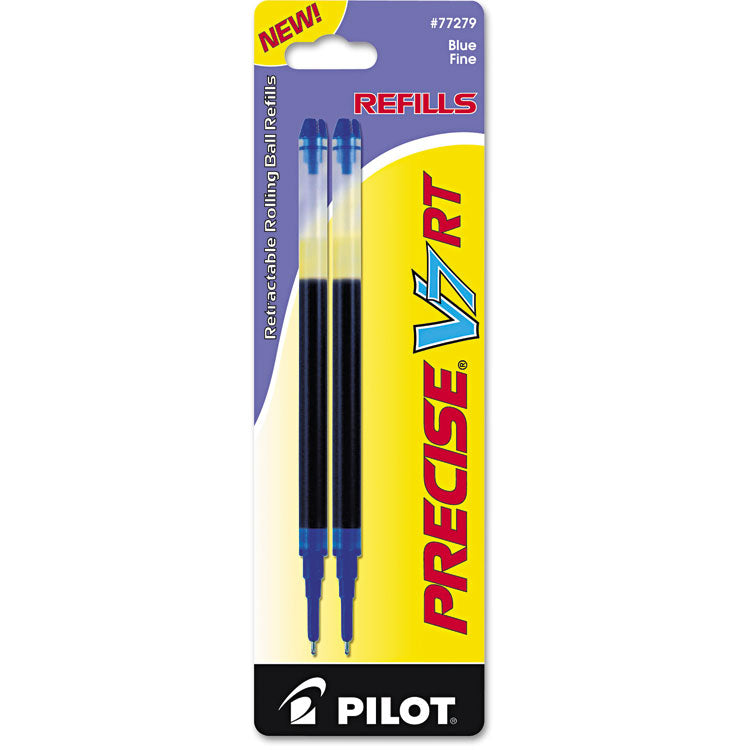 Pilot - Refill for Pilot Precise V7 RT Rolling Ball, Fine Conical Tip, Blue Ink, 2/Pack