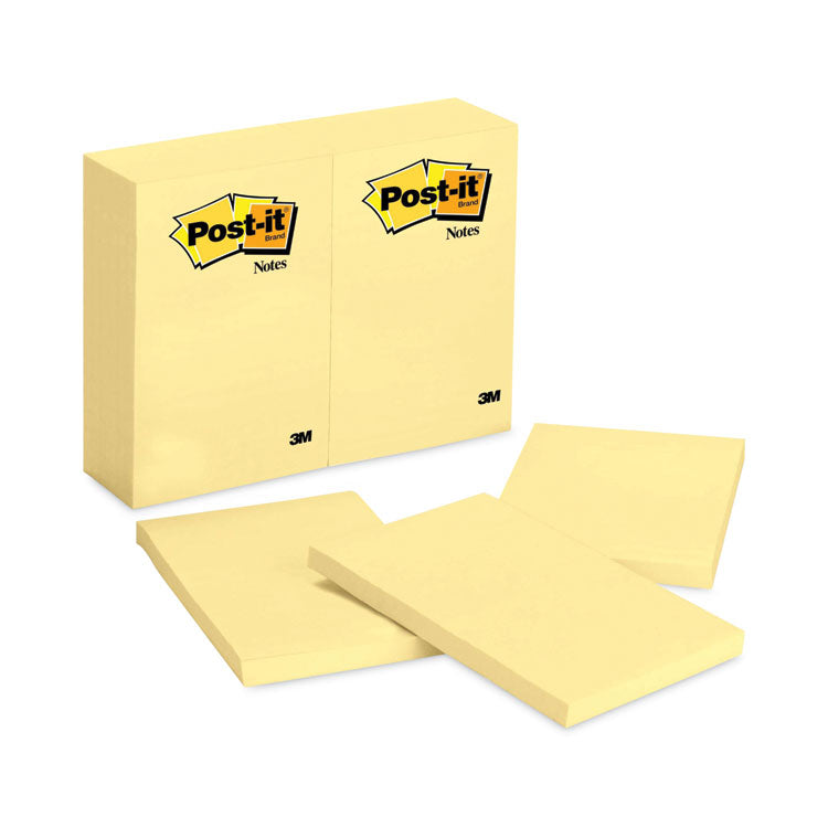 Post-it Notes - Original Pads in Canary Yellow, 4" x 6", 100 Sheets/Pad, 12 Pads/Pack