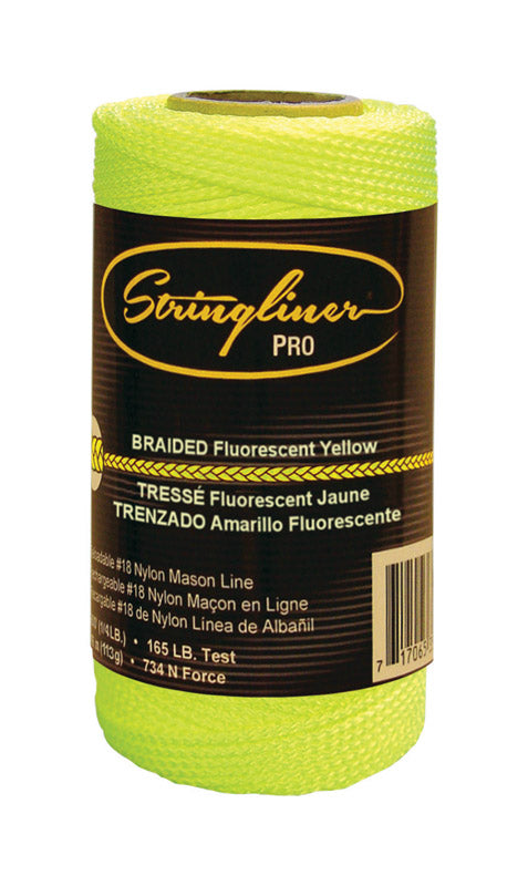 STRINGLINER - Stringliner Fluorescent Yellow Braided Mason Line 250 ft.