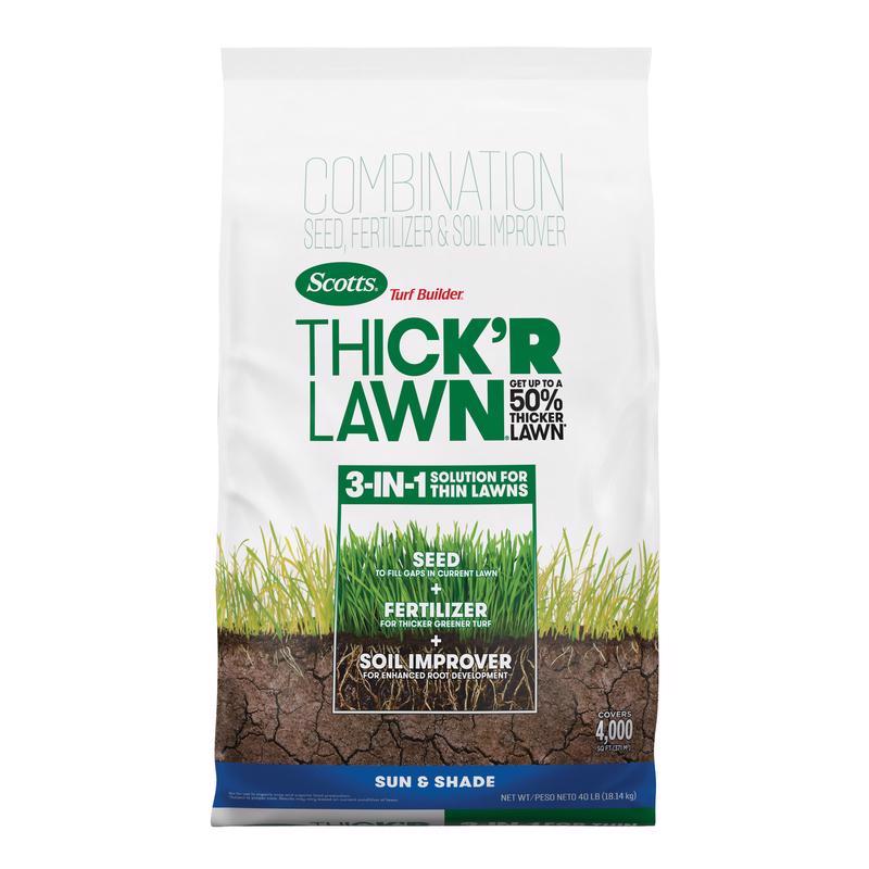 SCOTTS - Scotts Turf Builder ThickR Lawn All-Purpose Lawn Fertilizer For Sun/Shade Mix 4000 sq ft