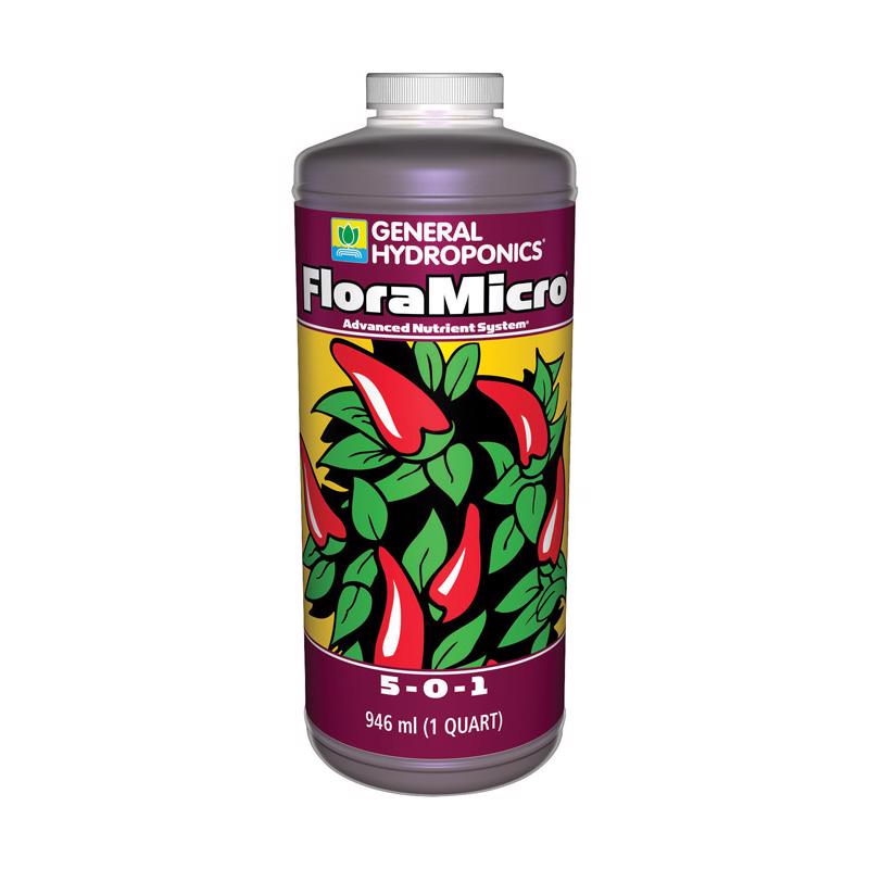 GENERAL HYDROPONICS - General Hydroponics Flora Micro Liquid Nutrient System 1 qt